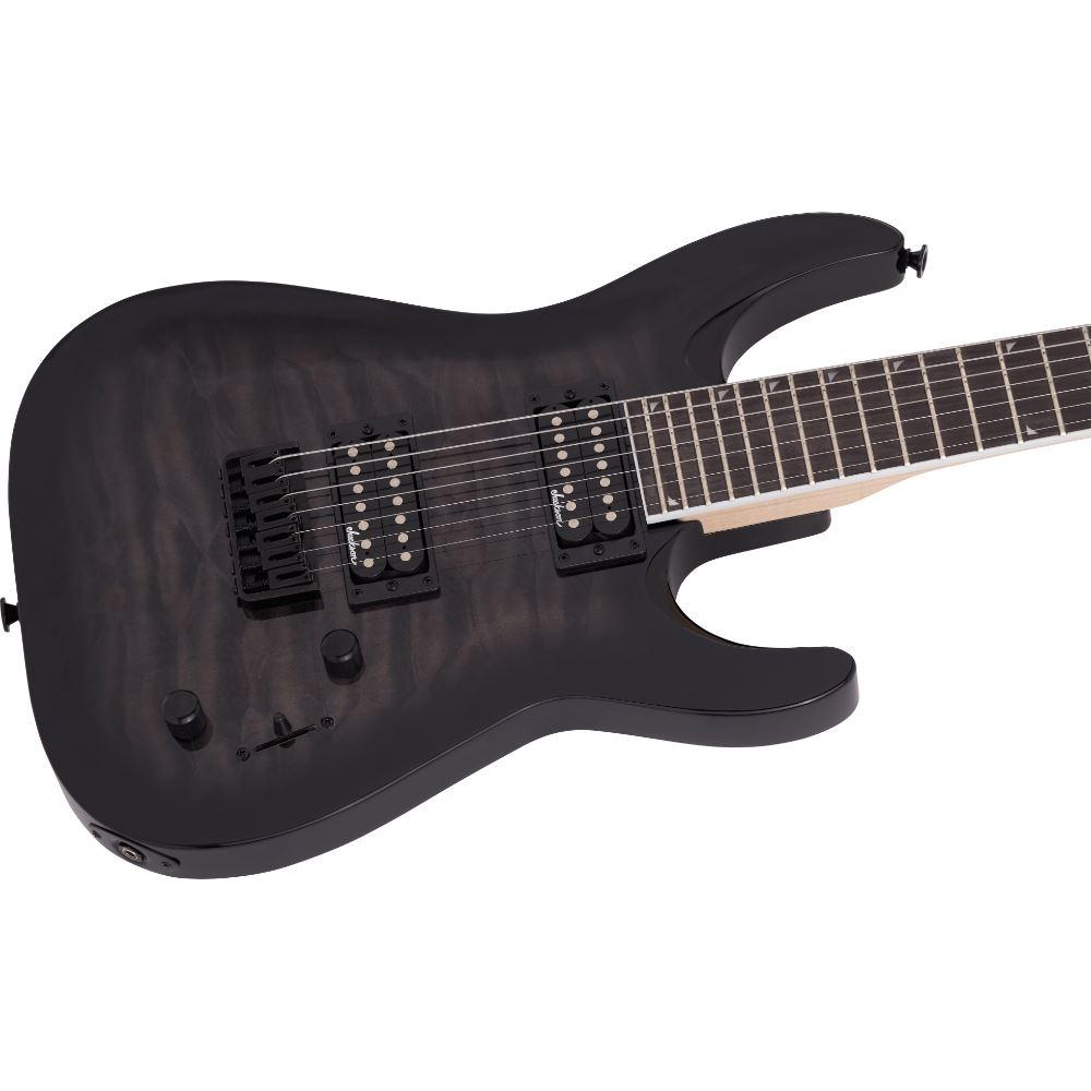 Jackson JS Series Dinky Arch Top JS32Q DKA HT in Transparent Black Burst