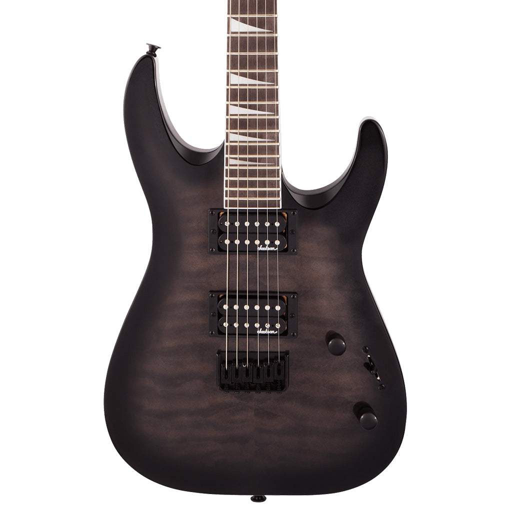 Jackson JS Series Dinky Arch Top JS32Q DKA HT in Transparent Black Burst