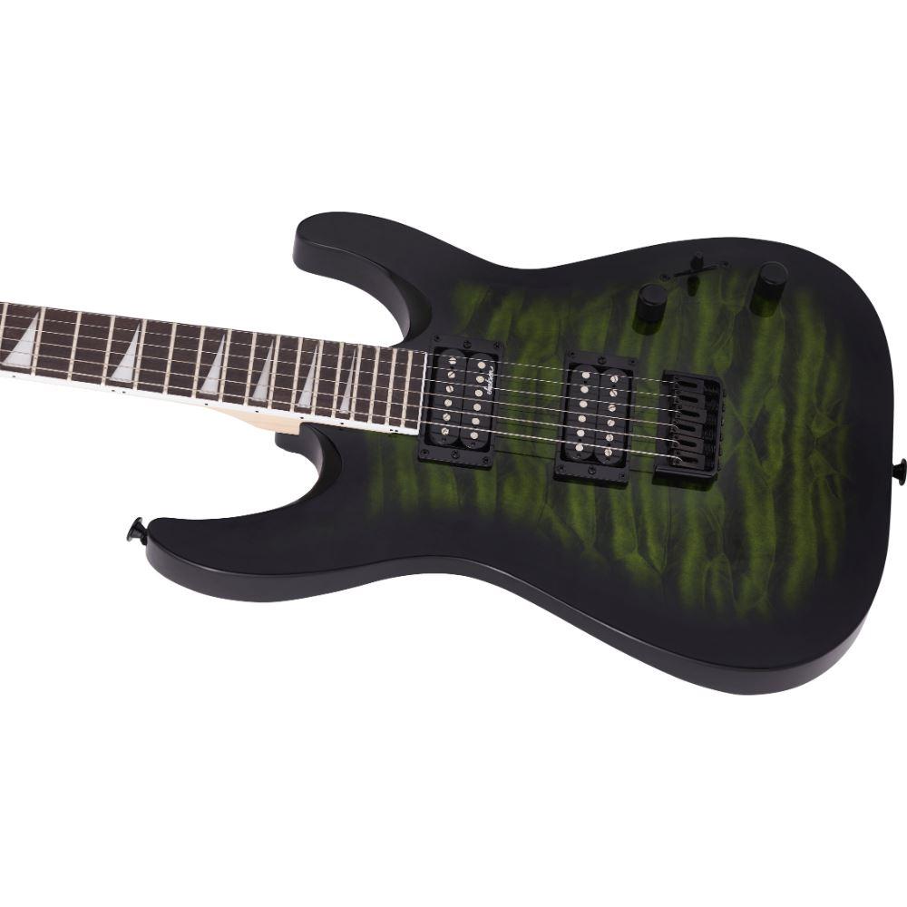 Jackson JS32Q DKA HT in Transparent Green Burs