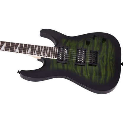 Jackson JS32Q DKA HT in Transparent Green Burs