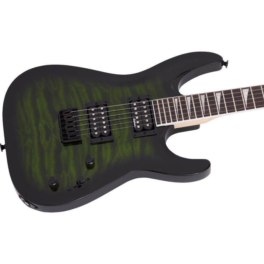 Jackson JS32Q DKA HT in Transparent Green Burs