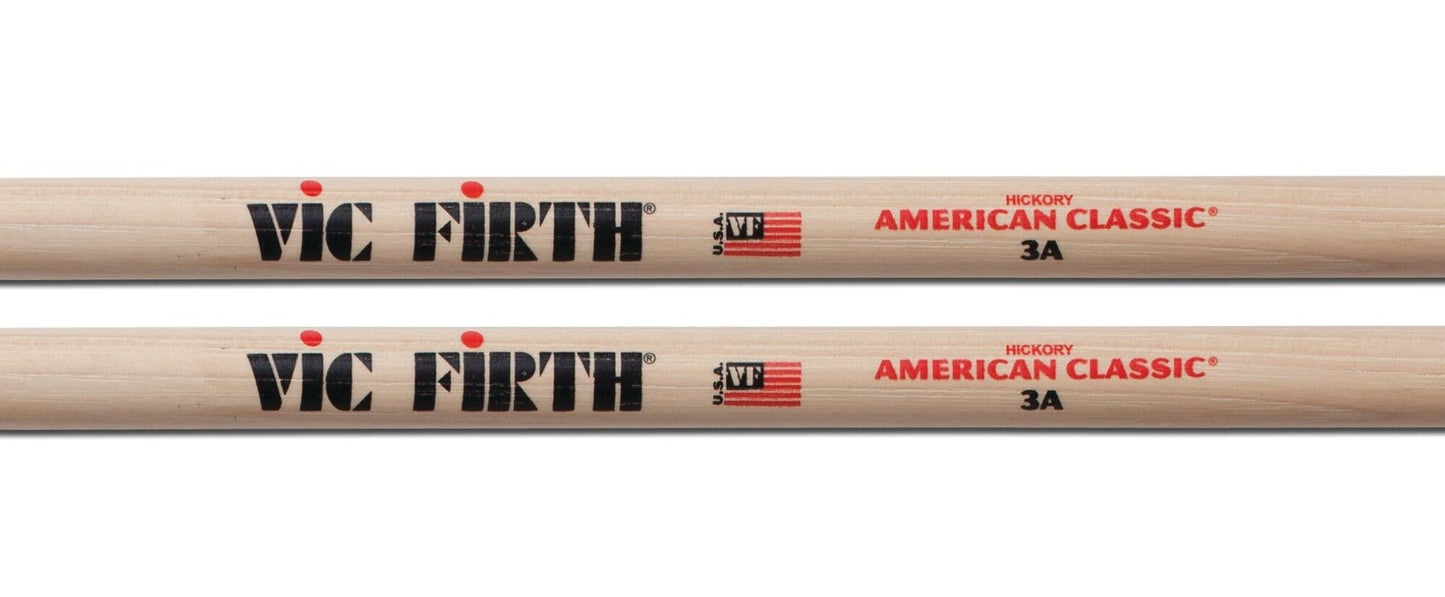 Vic Firth American Classic 3A Wood Tip Drumsticks