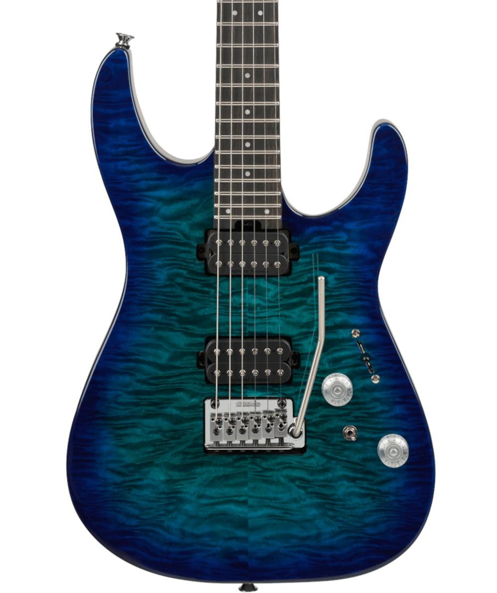 Charvel Pro-Mod Plus DK24 HH 2PT EB QM Electric Guitar in Chlorine Burst