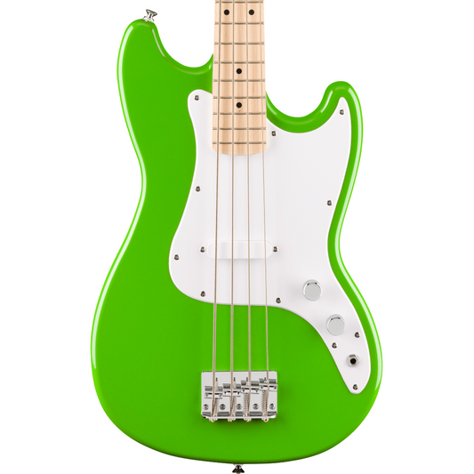 Squier FSR Squier Sonic Bronco™ Bass, Maple Fingerboard, White Pickguard in Lime Green