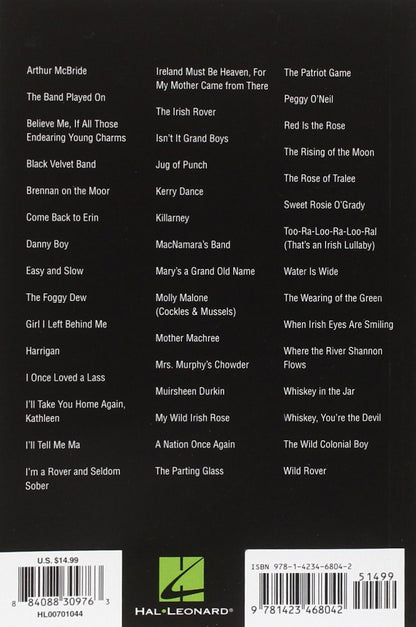 Irish Songs Guitar Chord Songbook