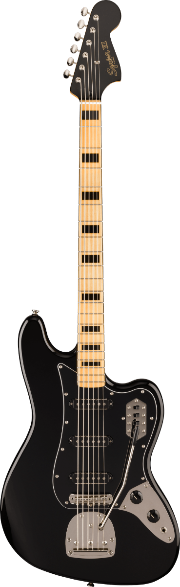 Squier FSR Classic Vibe™ Bass VI, Maple Fingerboard, Black Pickguard, Matching Headstock in Black