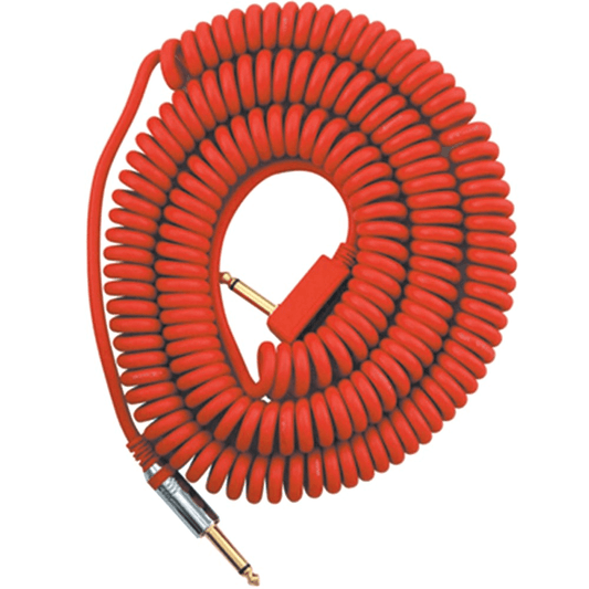 VOX VCC 9m Vintage Coiled Guitar Cable in Red
