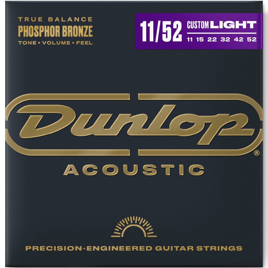 Jim Dunlop Phosphor Bronze Acoustic Guitar Strings 11-52 Gauge