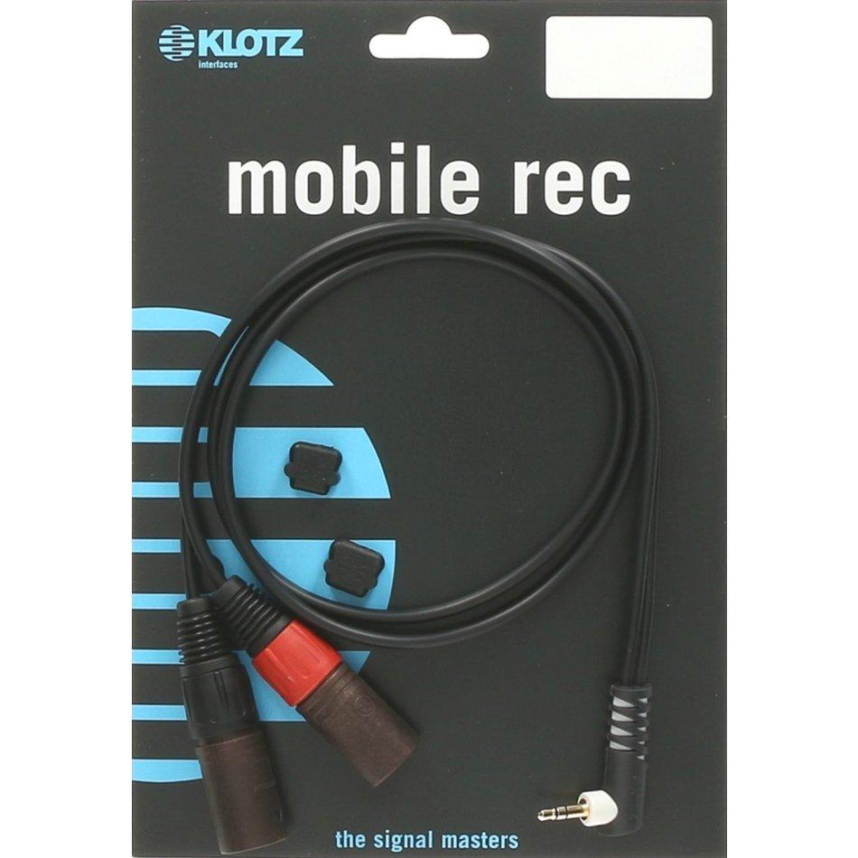 Klotz AY9A0200 2m Y Cable Angled Stereo Mini Jack 2xXLRM