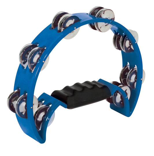 Mano Percussion 9"X5" Half Moon Tambourine in Blue