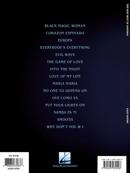 The Very Best Of Santana Easy Guitar Notes And Tab