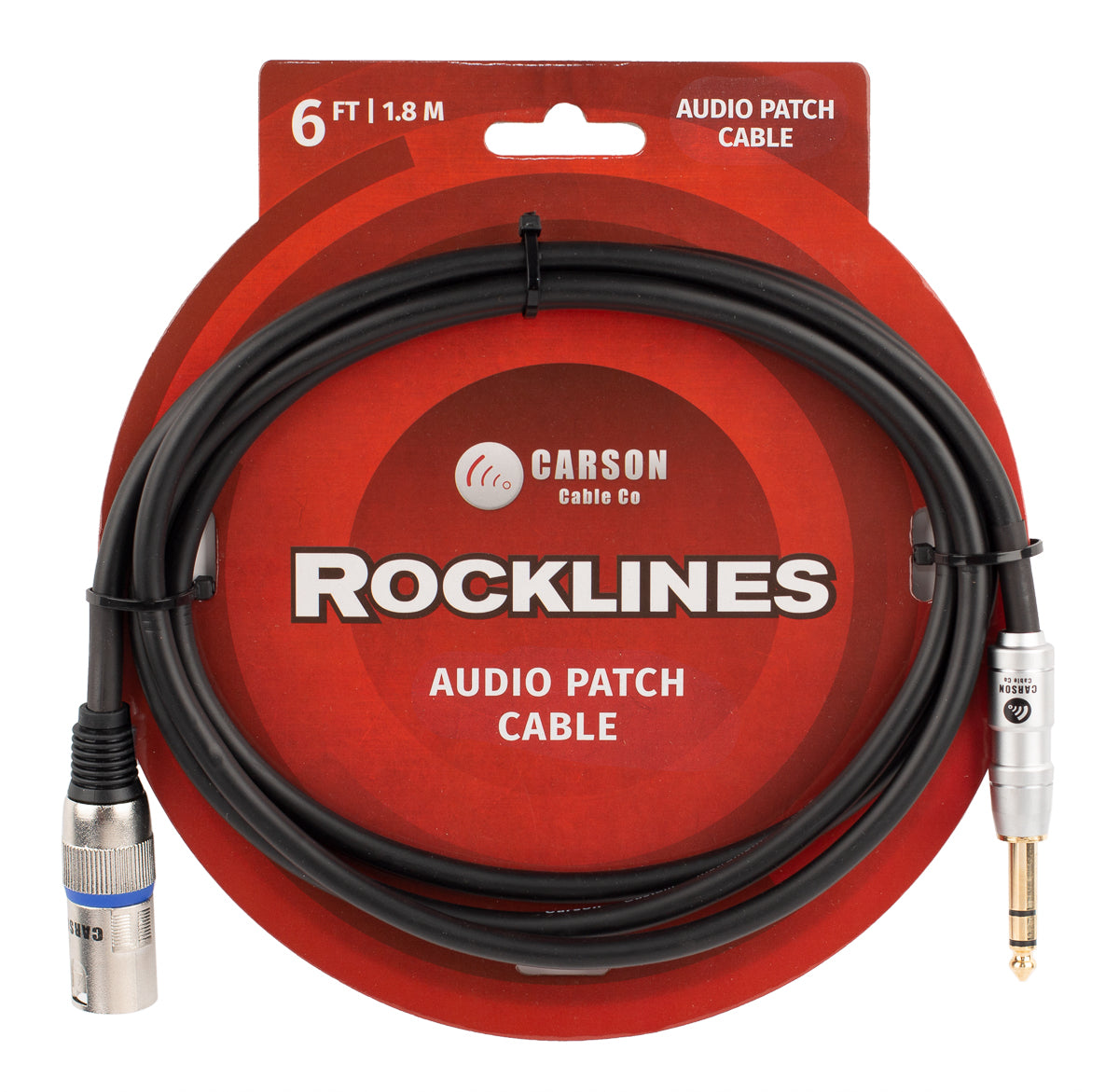 Carson Cable Co Rocklines 6 Ft XLR Balanced Jack