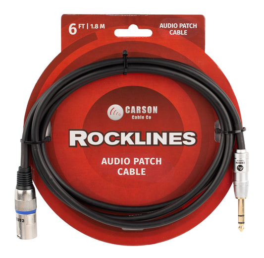 Carson Cable Co Rocklines 6 Ft XLR Balanced Jack