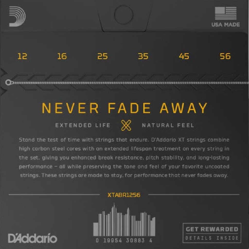 D'Addario XT 80/20 Bronze Acoustic Guitar Strings 12-56 Gauge