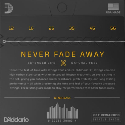 D'Addario XT 80/20 Bronze Acoustic Guitar Strings 12-56 Gauge