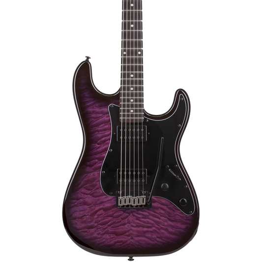 Schecter Traditional Pro Electric Guitar in Trans Purple Burst