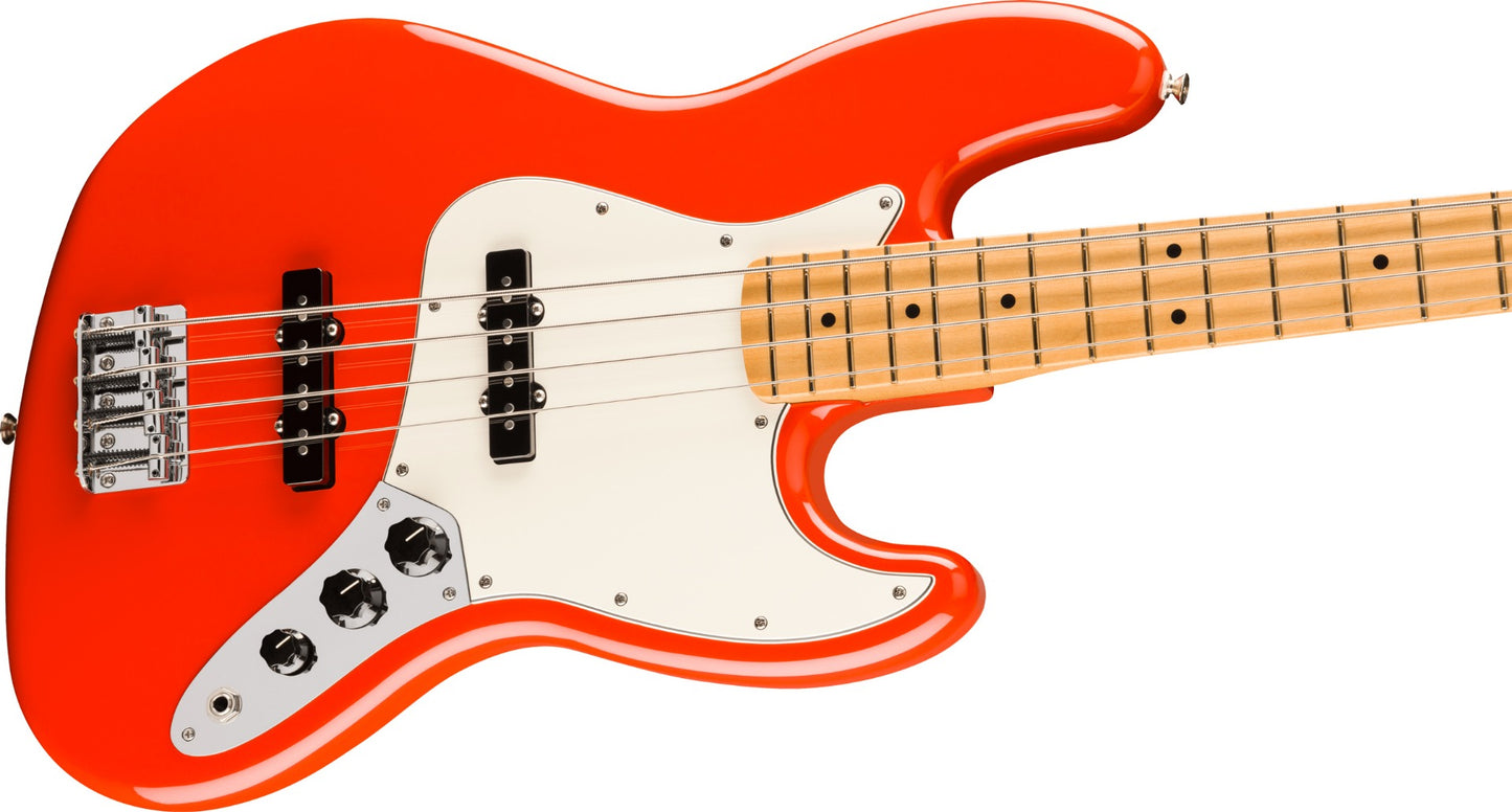 Fender Player II Jazz Bass, Maple Fingerboard in Coral Red