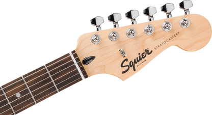 Squier FSR Squier Sonic Stratocaster, Laurel Fingerboard, White Pickguard in Sea Foam Green