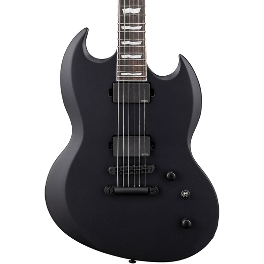 ESP LTD Viper 400 Baritone Electric Guitar in Black Satin
