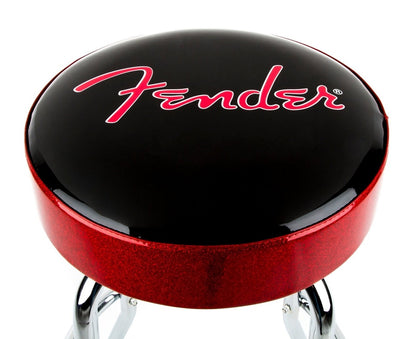 Fender® Red Sparkle Logo Barstool in Black/Red Sparkle 30"
