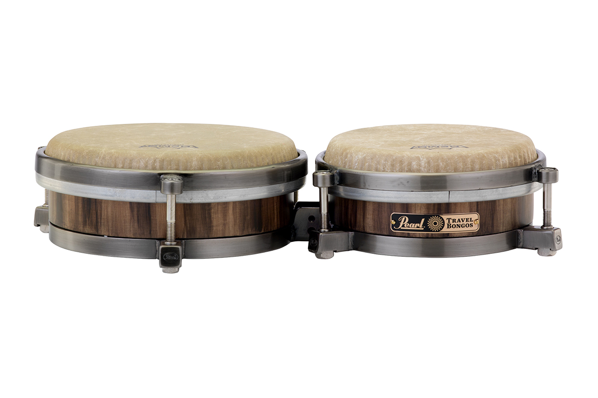 Pearl  7" and 8.5" Travel Bongos in Caramel Brown