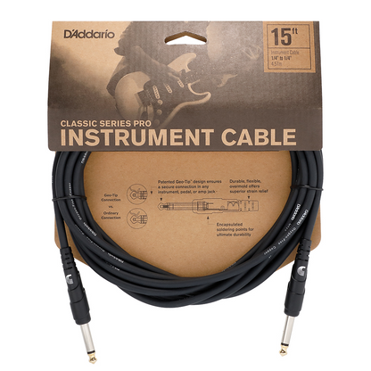 D'Addario Planet Waves 15' Classic Pro Guitar Cable