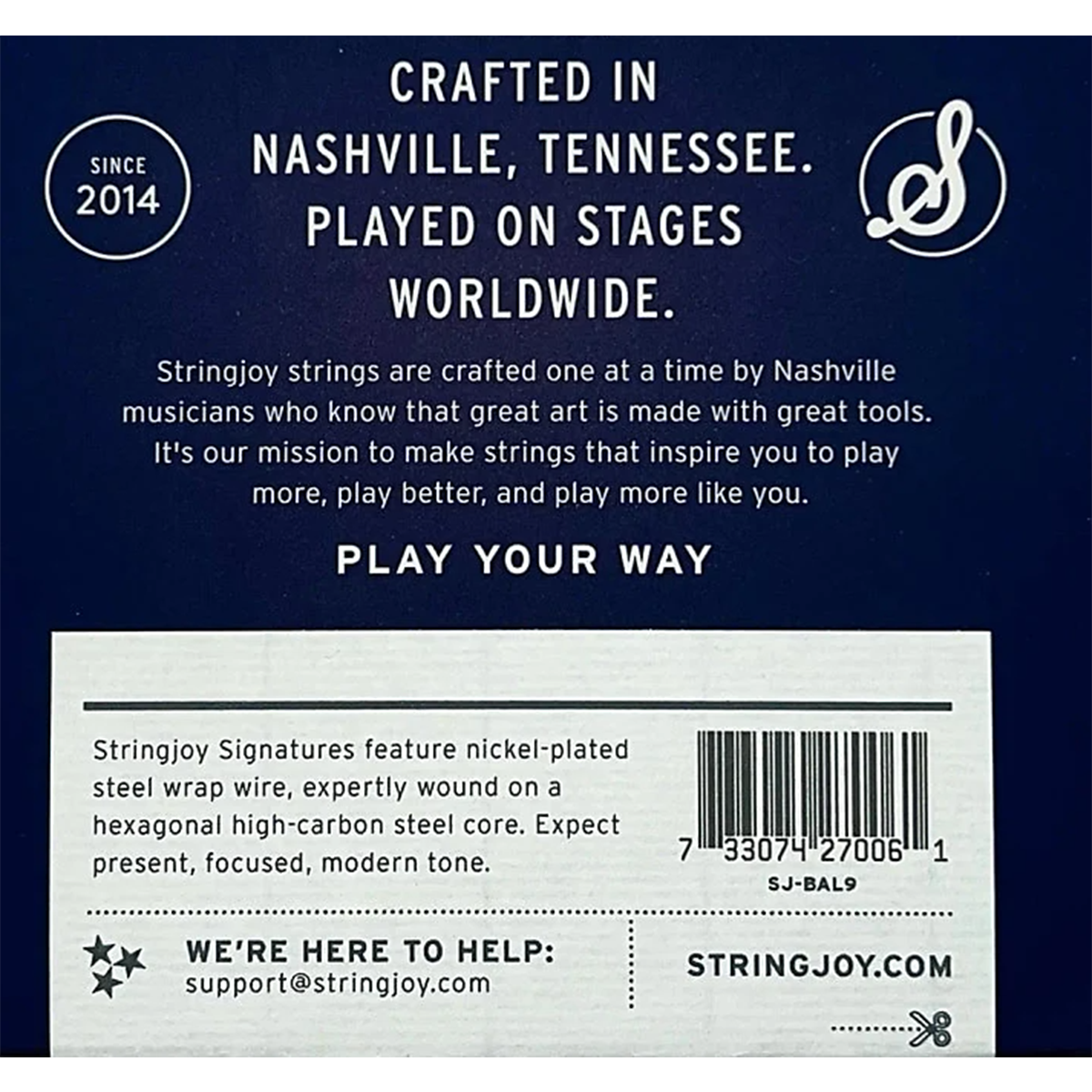 Stringjoy Signatures Balanced Super Light Nickel Wound Electric Guitar Strings 9-42 Gauge