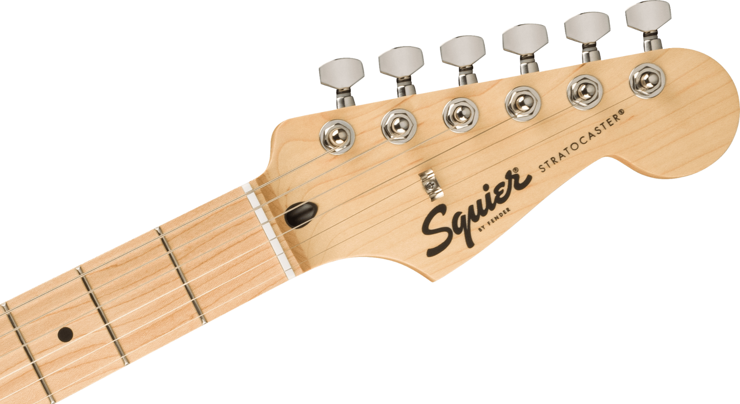 Squier FSR Squier Sonic Stratocaster HSS, Maple Fingerboard, White Pickguard in California Blue