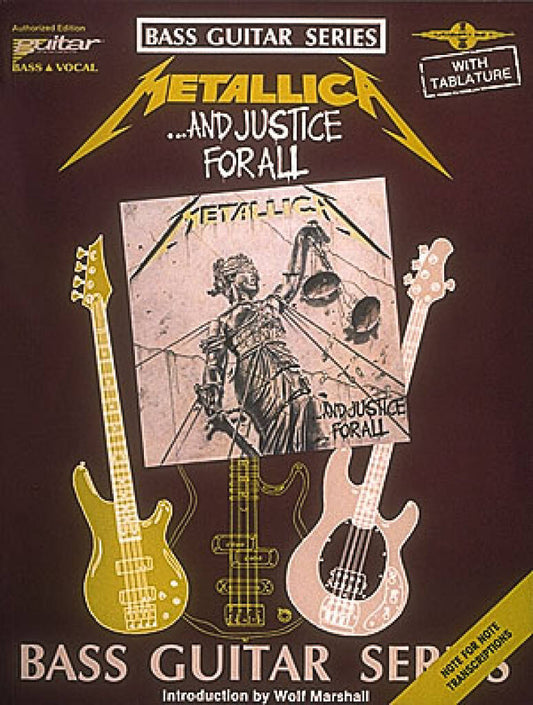 Metallica And Justice For All Bass Guitar Tab