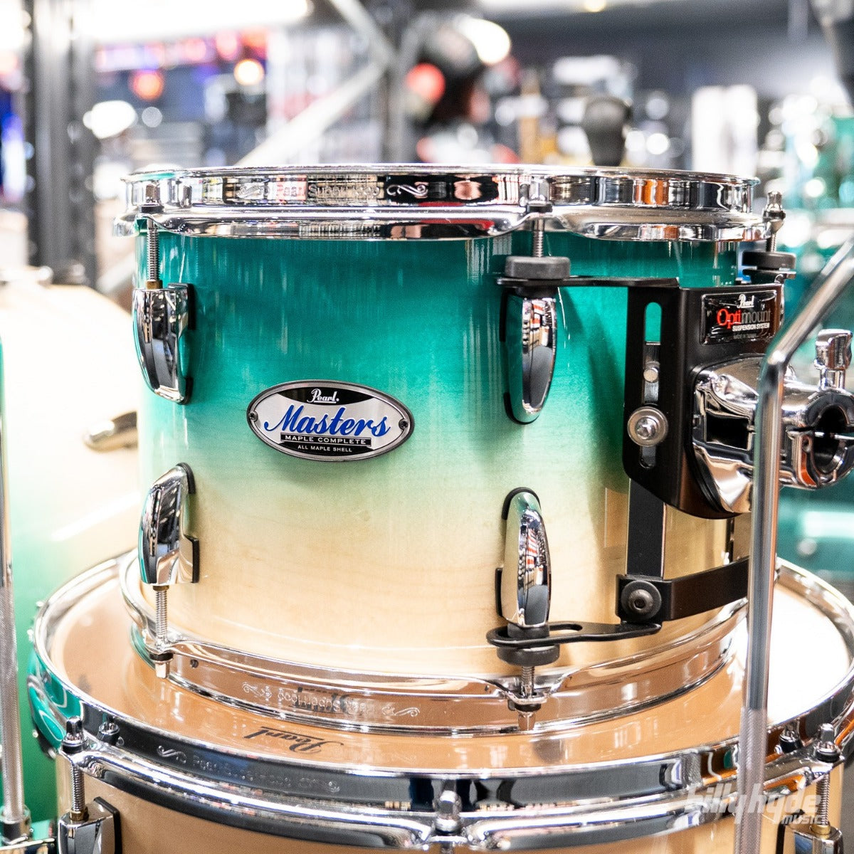 Pearl Masters Maple Complete 3-Piece Shell Pack in Aquamarine Fade