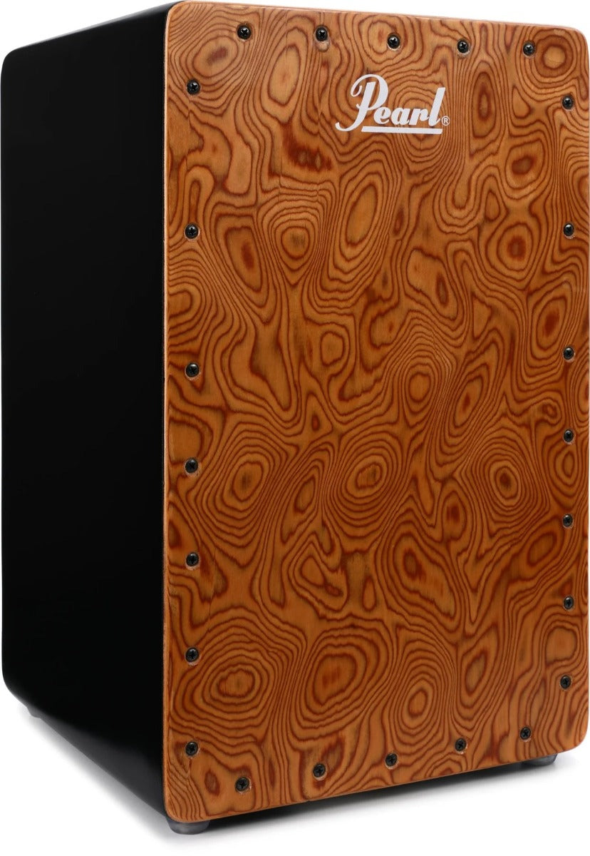 Pearl Percussion Primero Cajon in Figured Cherry Frontplate