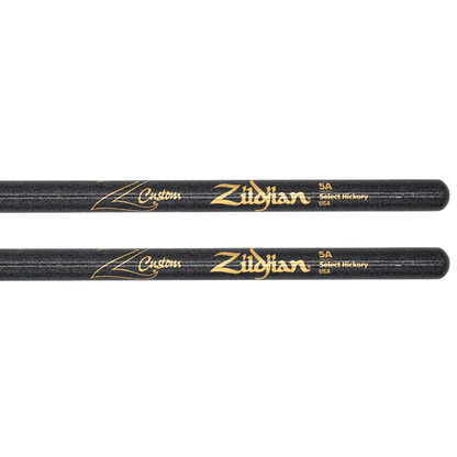 Zildjian Z Custom Limited Edition Wood Tip 5A Drumsticks in Black Chroma