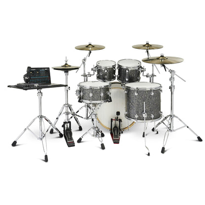 DW DWe 5-piece Drum Kit Bundle in Black Galaxy FinishPly