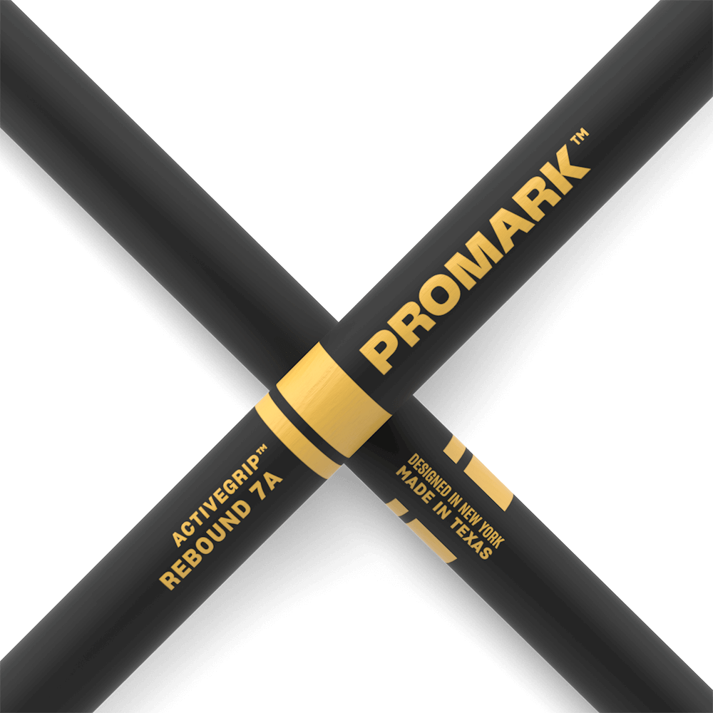 Promark Rebound 7A ActiveGrip Hickory Drumstick Acorn Wood Tip