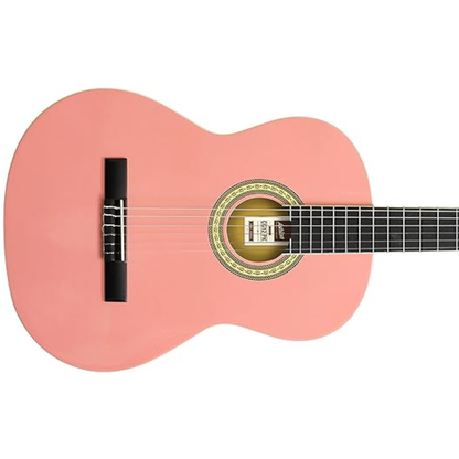 Ashton SPCG44 Starter Classical Guitar Pack in Pink