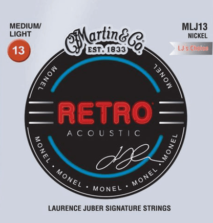 Martin Strings  MLJ13 LJ's Choice Retro Acoustic Guitar Strings Medium/Light 13-56 Gauge