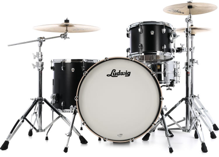 Ludwig NeuSonic FAB 3 Piece Shell Pack in Black Velvet