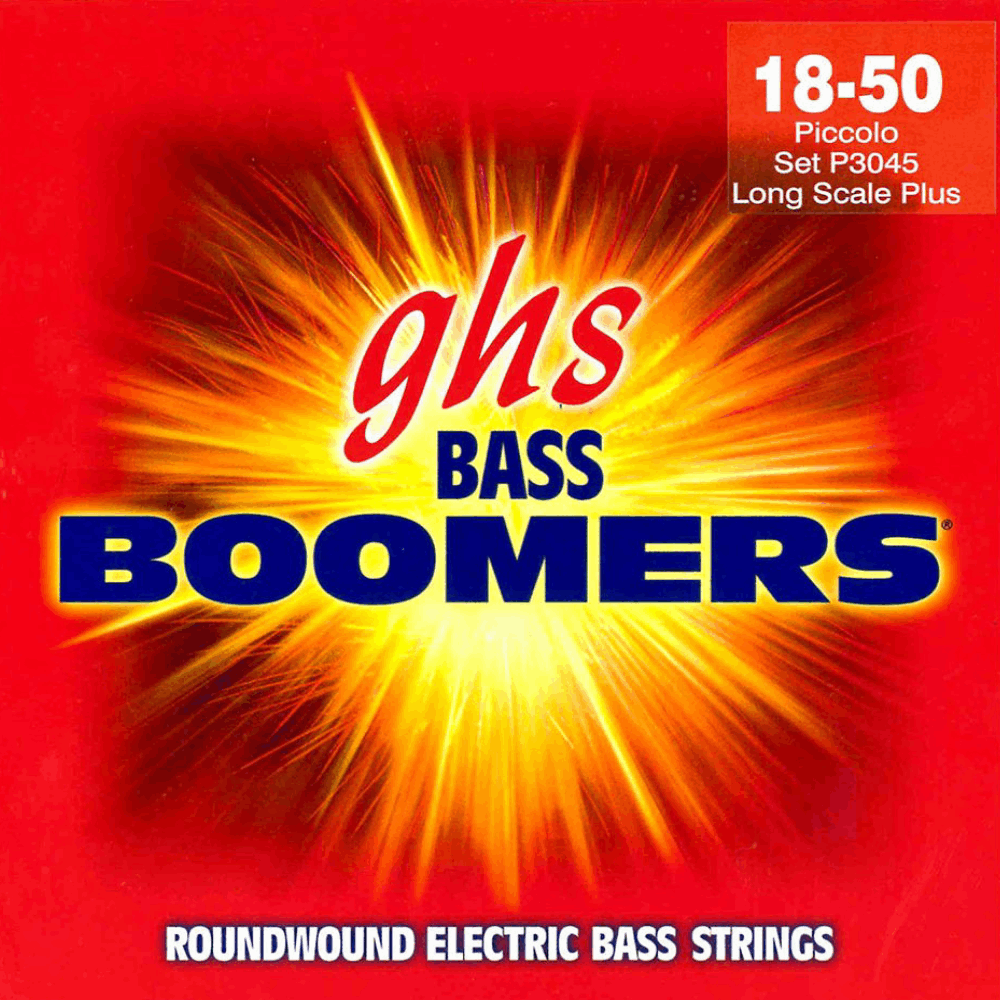GHS P3045 Extra Long Scale Bass Boomers Strings Piccolo 18-50 Gauge
