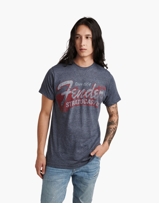 Fender Since 1954 Strat M Size T-Shirt in Blue Smoke
