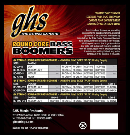 GHS RC M3045 Round Core Bass Boomers Guitar String 45-105 Gauge