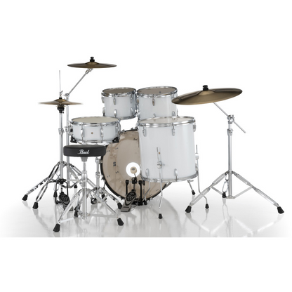Pearl Roadshow-Plus 5-Piece Drum Kit with Pearl Cymbal Pack in Pure White
