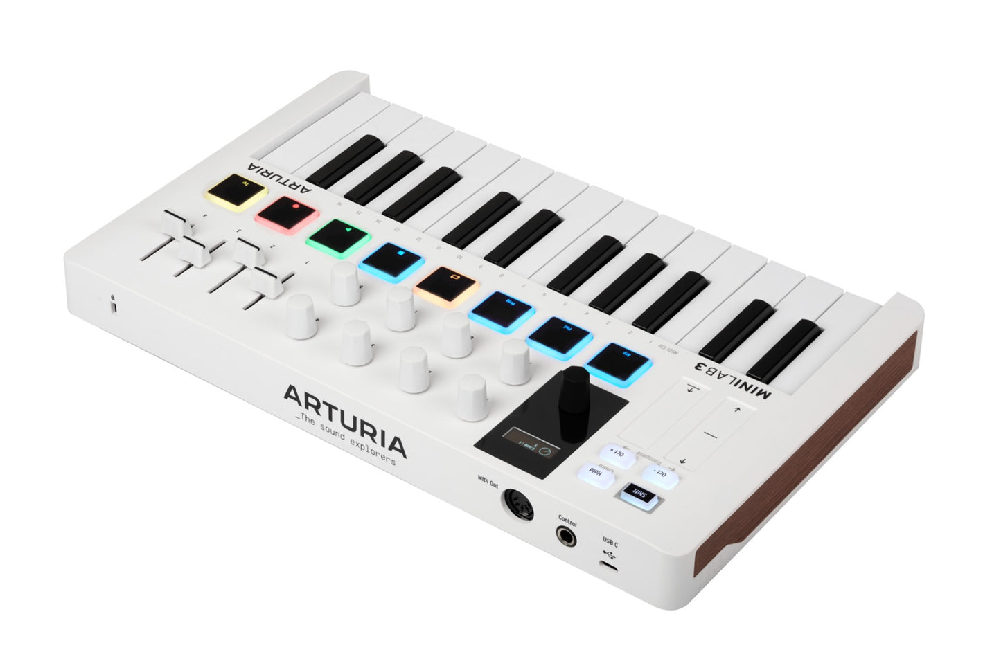 Arturia MiniLAB 3 Compact MIDI Keyboard & Pad Controller in White