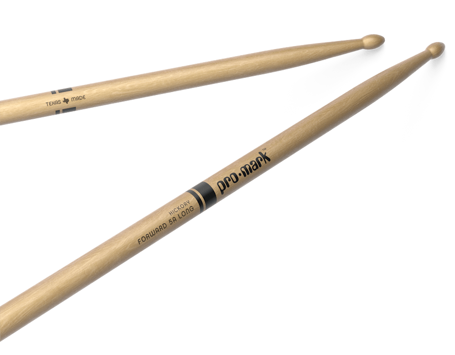 Promark Classic Forward 5A Long Lacquered Hickory Wood Tip Drumsticks