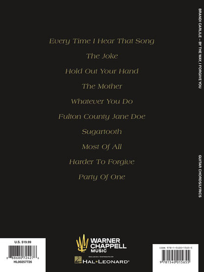 Brandi Carlile By The Way I Forgive You Chord Songbook