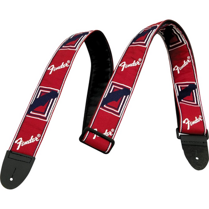 Fender 2" Monogrammed Straps in Red & White and Blue