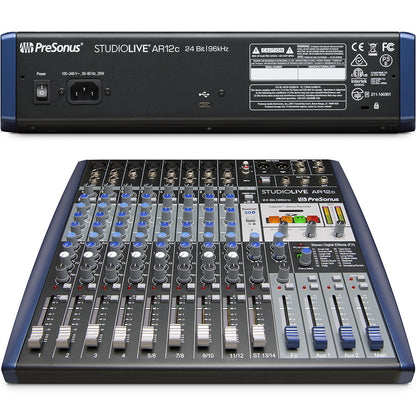 PreSonus StudioLive AR12c 12 channel USB C Compatible Audio Interface / Mixer / Recorder