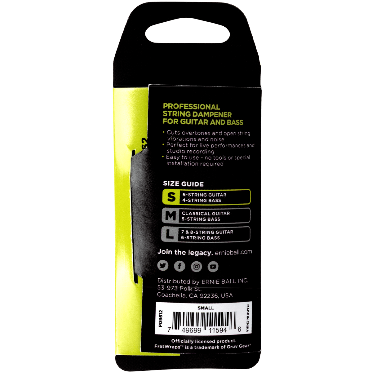 Ernie Ball Gruv Gear Fretwrap Small