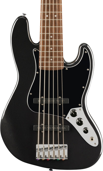 Squier Affinity Series Jazz Bass VI in Black Metallic