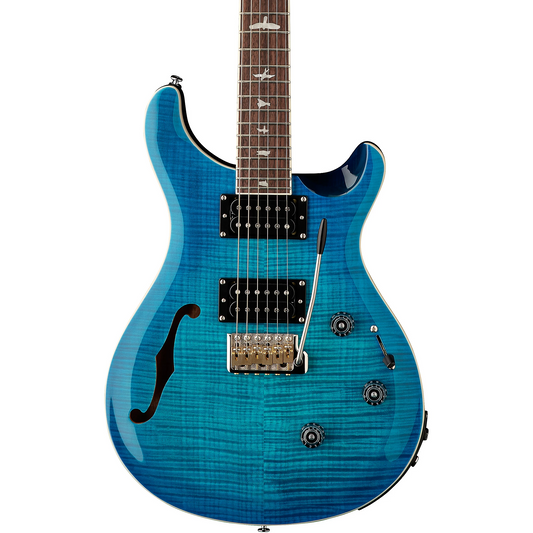 PRS SE Custom 24 Semi Hollow Piezo Electric Guitar in Lake Blue