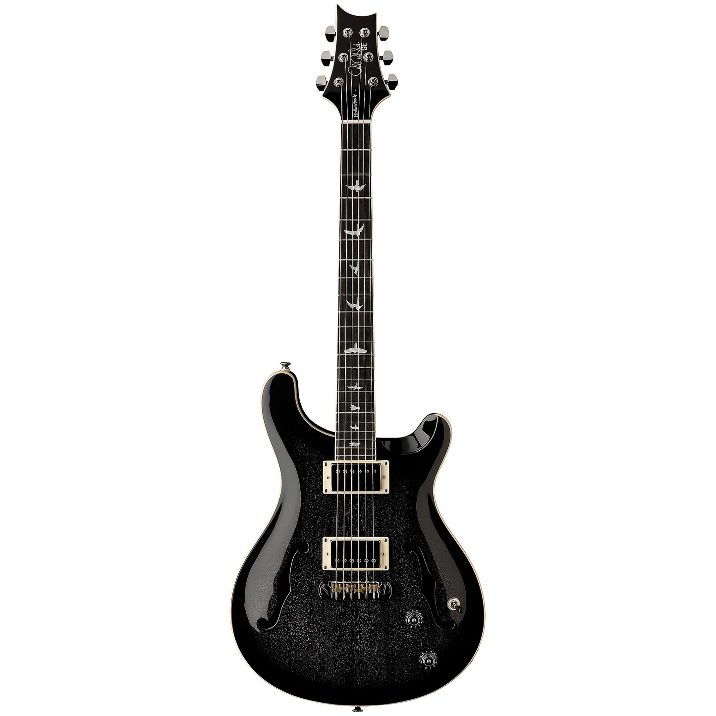 PRS SE Hollowbody Standard Electric Guitar in Black Dog Hair Smokeburst